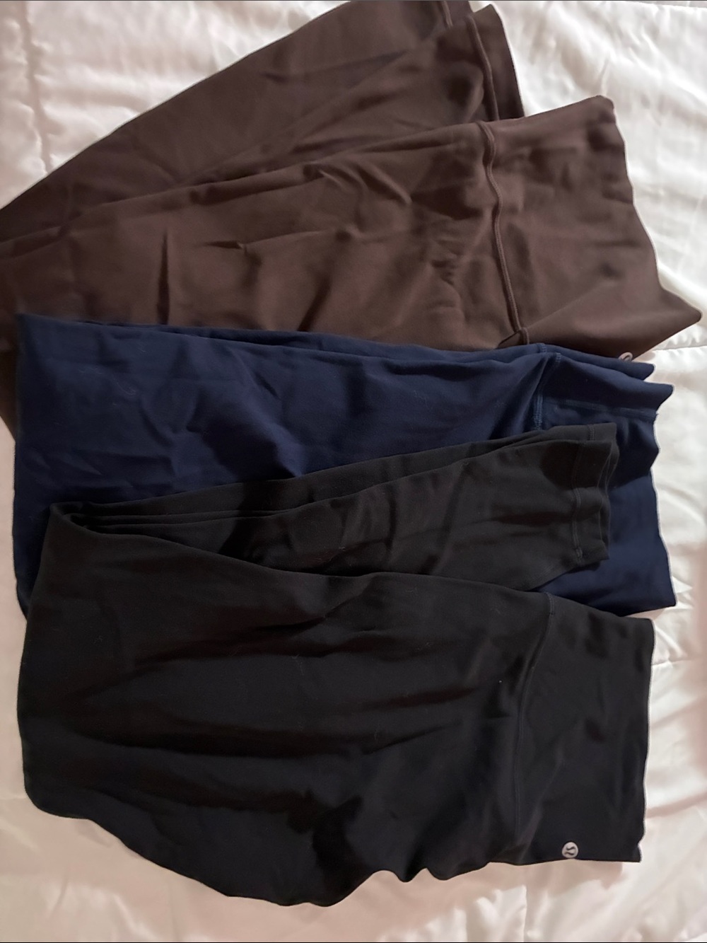 lululemon athletica 3-Pack Leggings in Black, Navy & Brown 28”